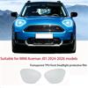 Fit for MINI Aceman J01 2024-2026 Transparent Smoked Black TPU Front Headlight Film Anti-Scratch Pre Cut Vinyl Protect Sticker K