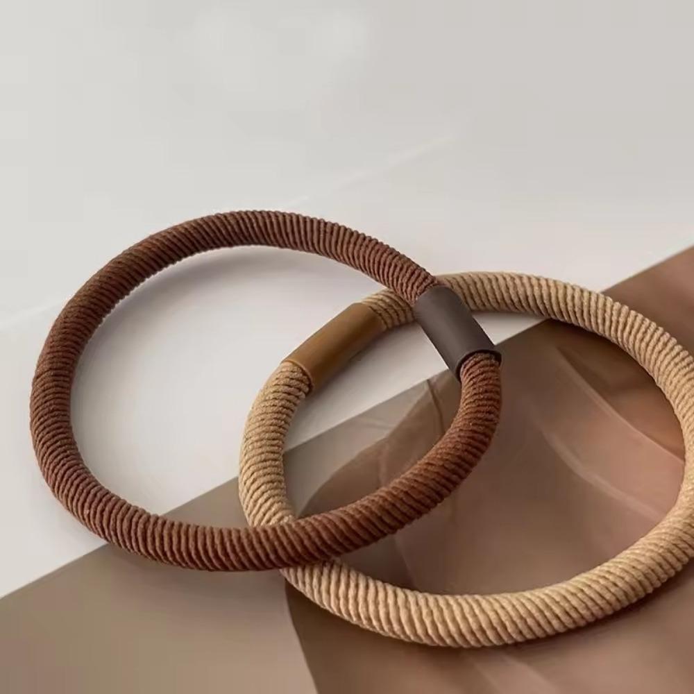 5pcs Twill High Elasticity Rubber Hair Bands Korean Simple Hair Rope Stretch Women Hair Ties Scrunchies Ponytail Holder