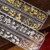 12 Grids 3D Luxury Nail Art Decorations Alloy Shiny  Gems Diamond Christmas Nail Charm Diy Nail Accessories