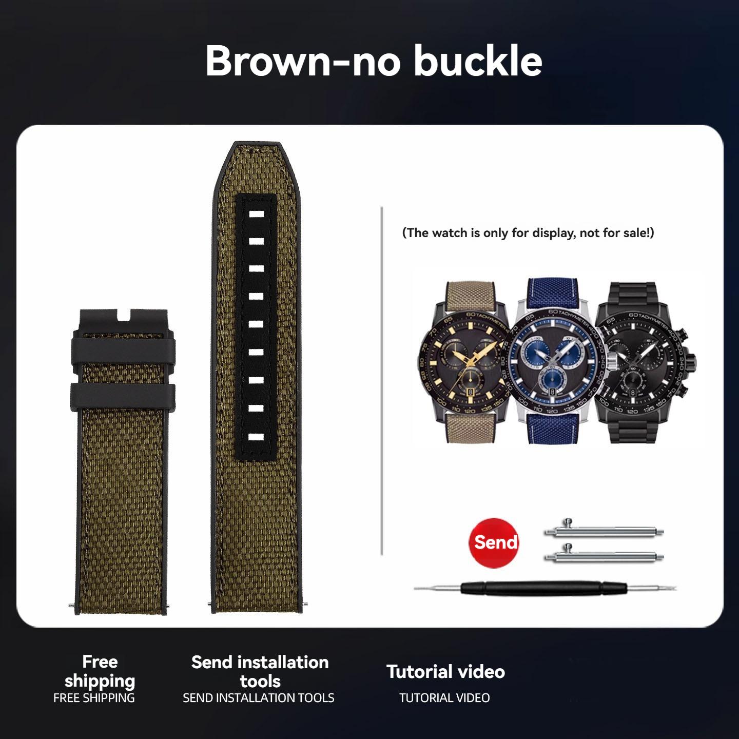 

22mm Nylon Watchband For Tissot 1853 T-Sport series T125.617 canvas Watch strap t120.417 Silicone bottom quick release wristband 22mm