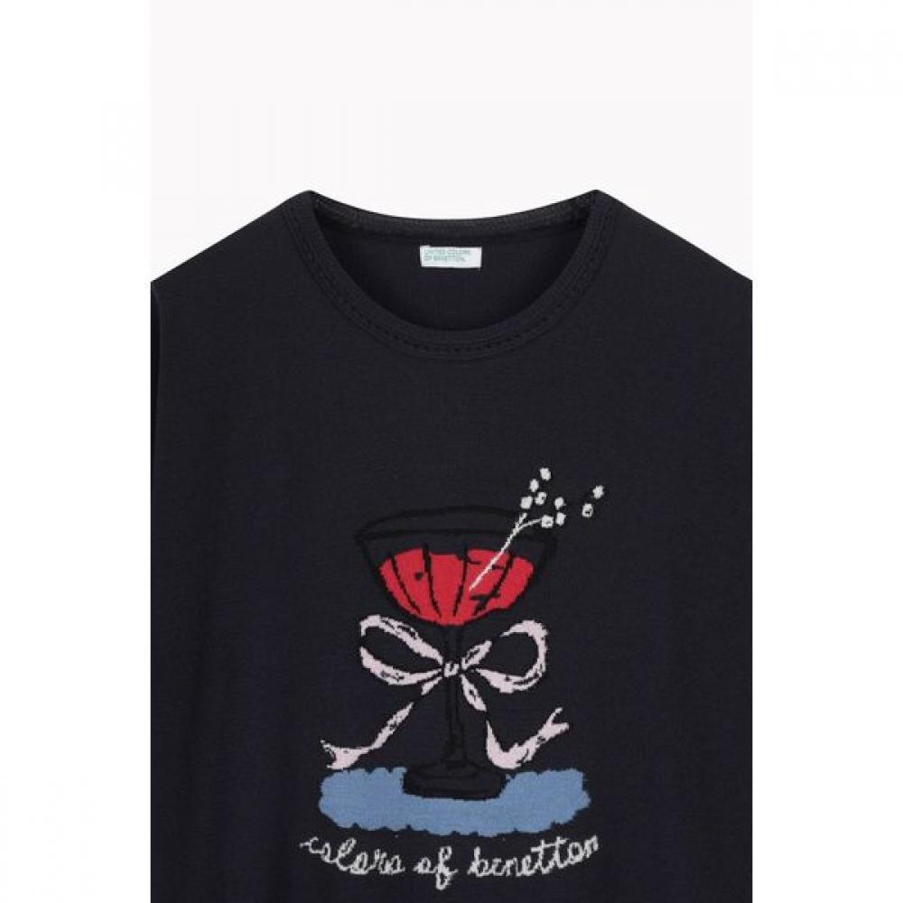 Benetton Short Sleeve Knit Bakpf3611