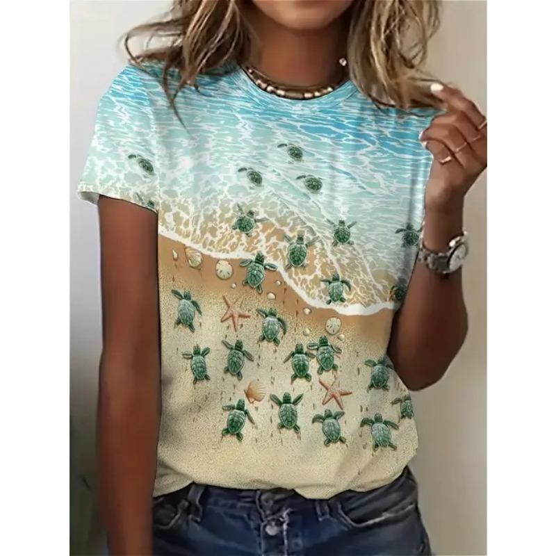 Summer Women's Clothing Elegant Temperament High-quality Retro Printed Pattern Short Sleeves Shirt