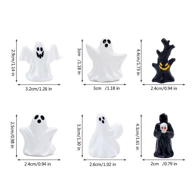 13PCS Halloween Figurine  Landscape Desktop Decoration Set Miniature  Ornament Resin Crafts For Party Home