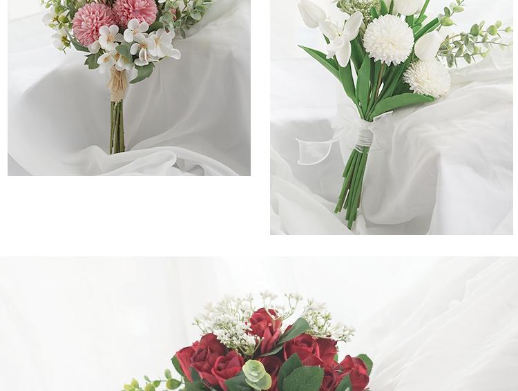 Bouquet Sposa Eucalipto Stile Foresta - Composizione Floreale Artificiale a Mano per Matrimoni & Arredo Casa