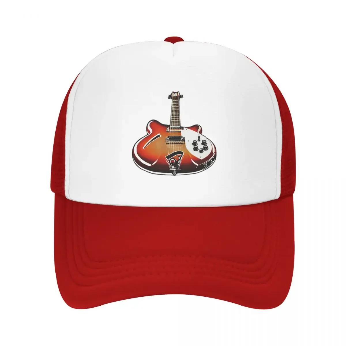 

Rickenbacker 360 12 Sixties Electric Guitar Art Sunburst Pop Art Cap Mesh Baseball Caps Adjustable Hat Hip Hop Baseball Hats One Size