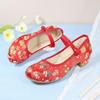 2022 Frühling/Sommer Damen Bestickte Mittelhoch Absatz Hanfu Qipao Schuhe