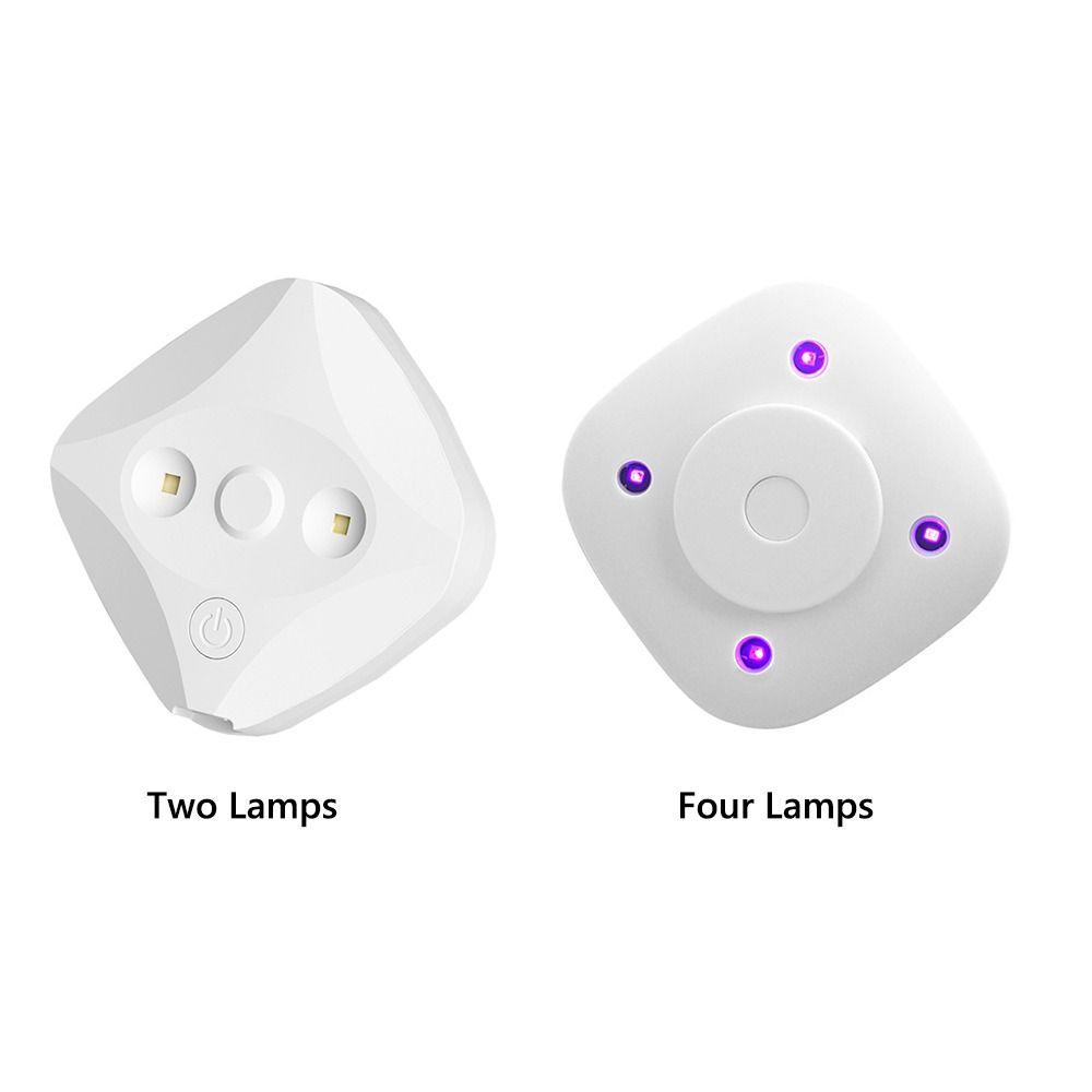 White UV Toilet Disinfection Lamp Plastic Ultraviolet Lamp Intelligent Toilet Sterilizer  Travel