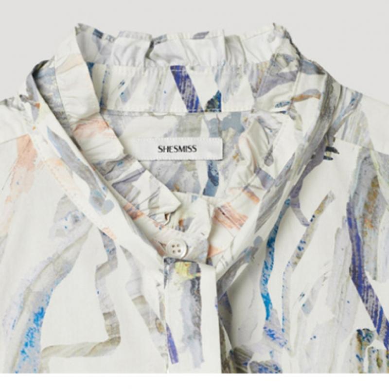 SHESMISS Frill Neck Tie Blouse Swwblp11050 Cr