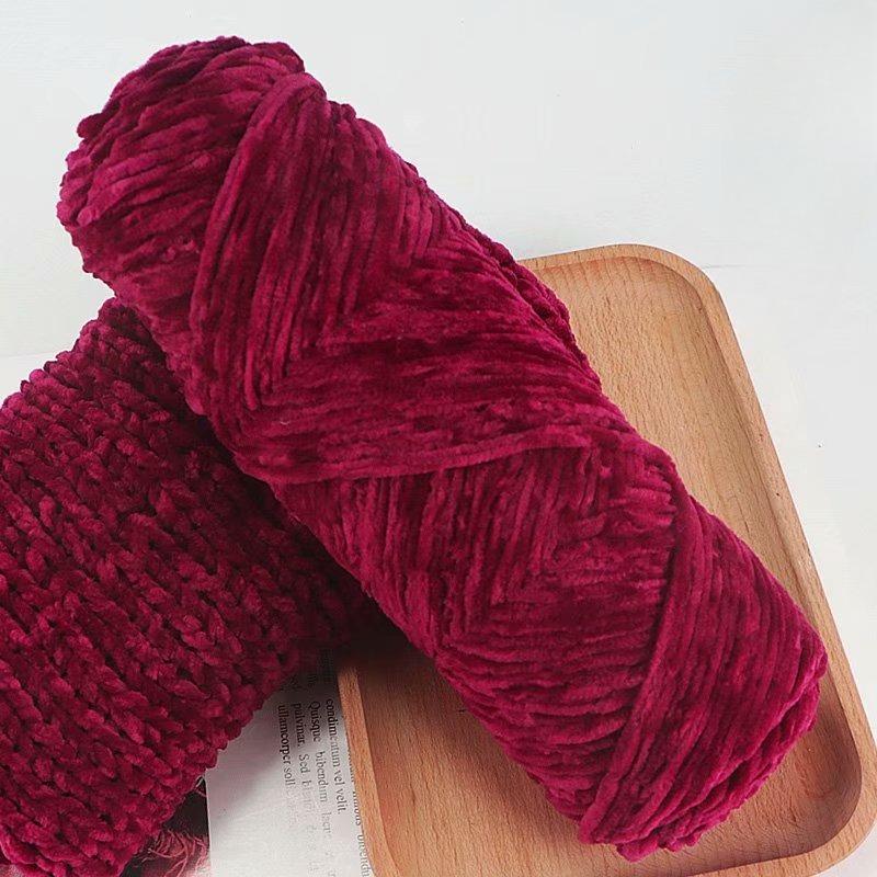 10Pcs/95g Chenille Warm Velvet Yarn Blended for Handmade DIY Knitting Wool Crochet Handmade Scarf Coat Baby Blanket and Hat