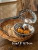 Luxurious French Retro 304 Stainless Steel Food Dish Plate Shell Box Jewelry Peal Storage Bag  Desk Decoration
