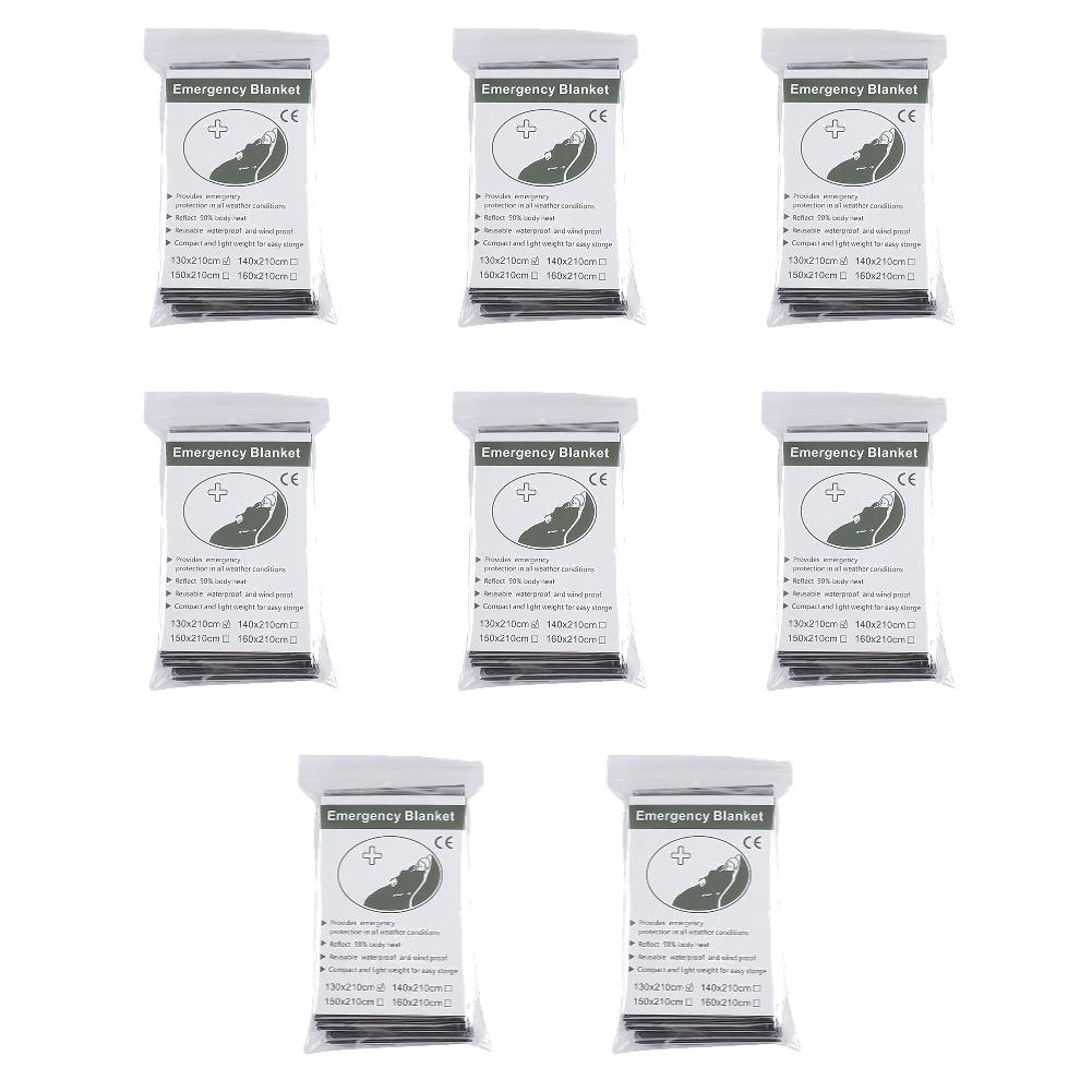 130x210cm Gigantische Rettungsdecke Notfallausrüstung Folie Mylar Thermodecke Silberne Folien-Decke Perfekt für Wanderungen Marathons