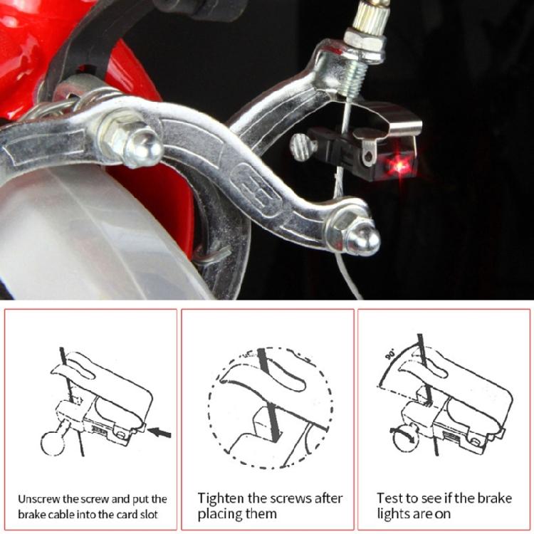 Mini Brake Bike Light Tail Rear Bicycles Light Cycling LED Light High Brightness