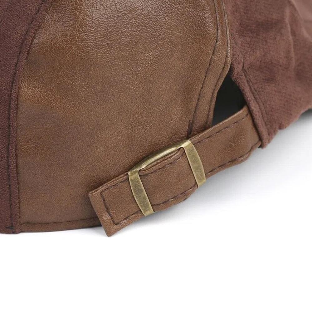 Nuovo Stile Unisex Berretti Piatto Vintage in Pelle Scamosciata Cappello Classico Newsboy Per Uomo Donna Quotidiano Casual & Stile Retro da Esterno Cappelli