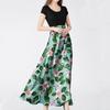 Women's Fashion Casual Loose Printed Round Neck Short Sleeve Long Dresses Short Sleeve Long Dresses