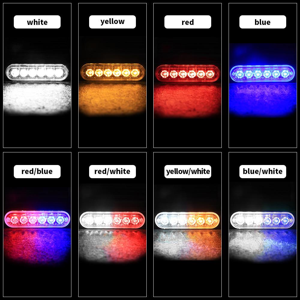 Led Strobe Light Flashing Grille Lights Car Emergency Light 6Led Warn Light Police Lights For Car Truck Strobe Led Light 12V 24V