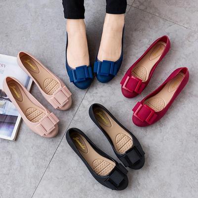 New Fashion Footwearr Female Summer Net Red Fairy Wearing Beach Baotou Jelly Flat Sole Single Shoes