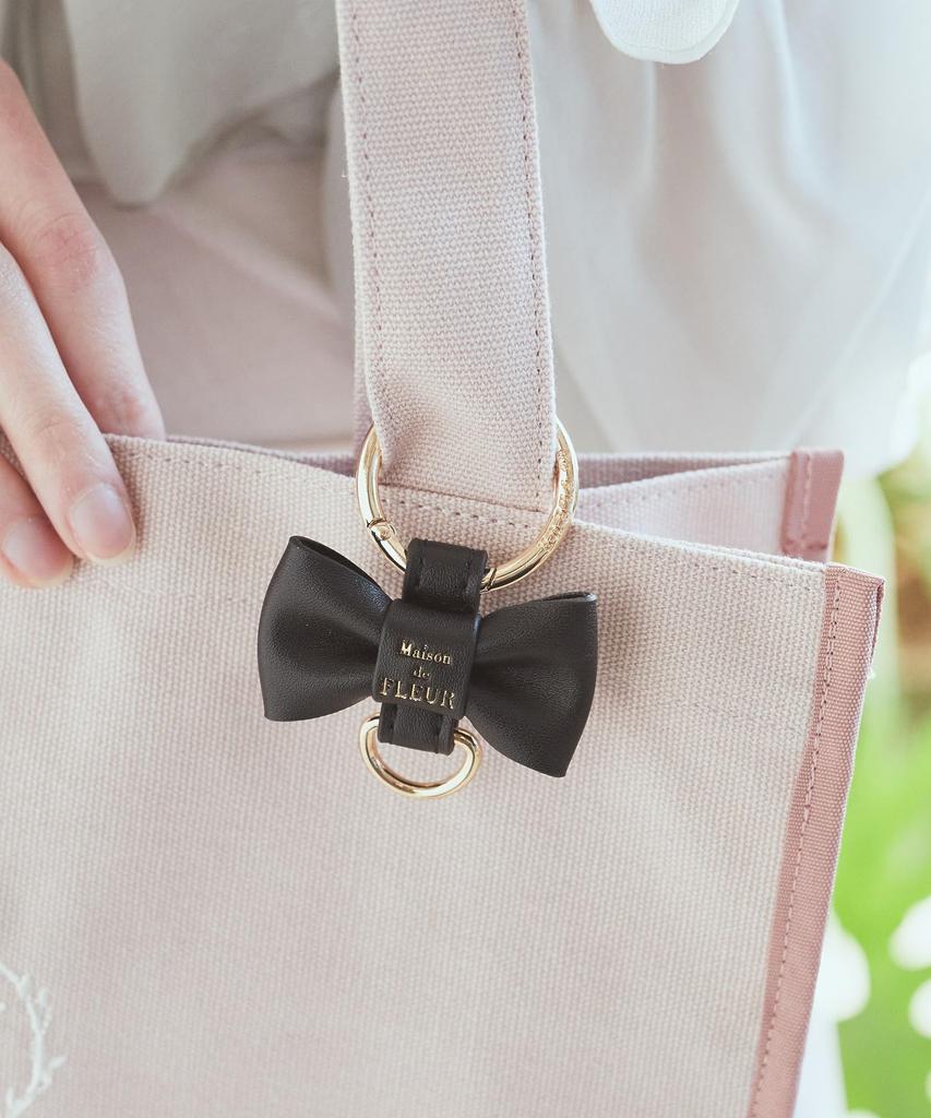 Maison De Fleur Other Accessories Ribbon Key Ring for Women, Pink