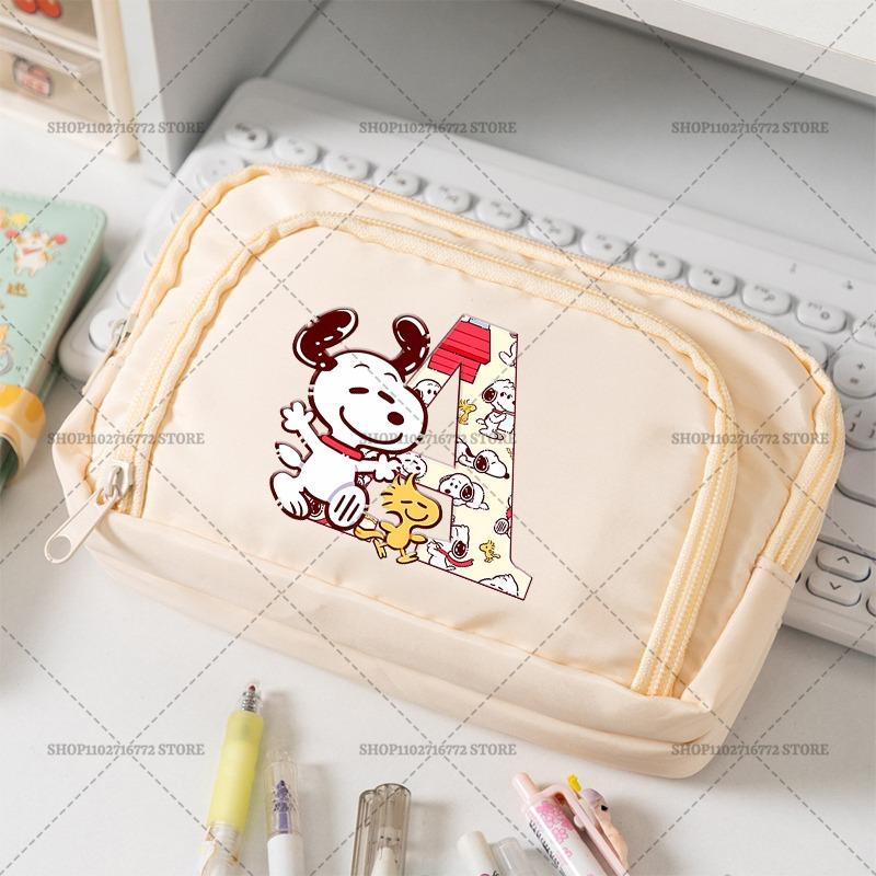 New Snoopys Pencil Case Cartoon Pen Bag Organizer Pouch Student Back To School Supplies Office University Stationery PenBox Gift