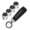 Mercedes-Benz Car Tire Valve Caps With Logo Leather Keychain For Mercedes Benz AMG W203 W206 W220 W205 W211 W212 W201 W168 W169 QQ8