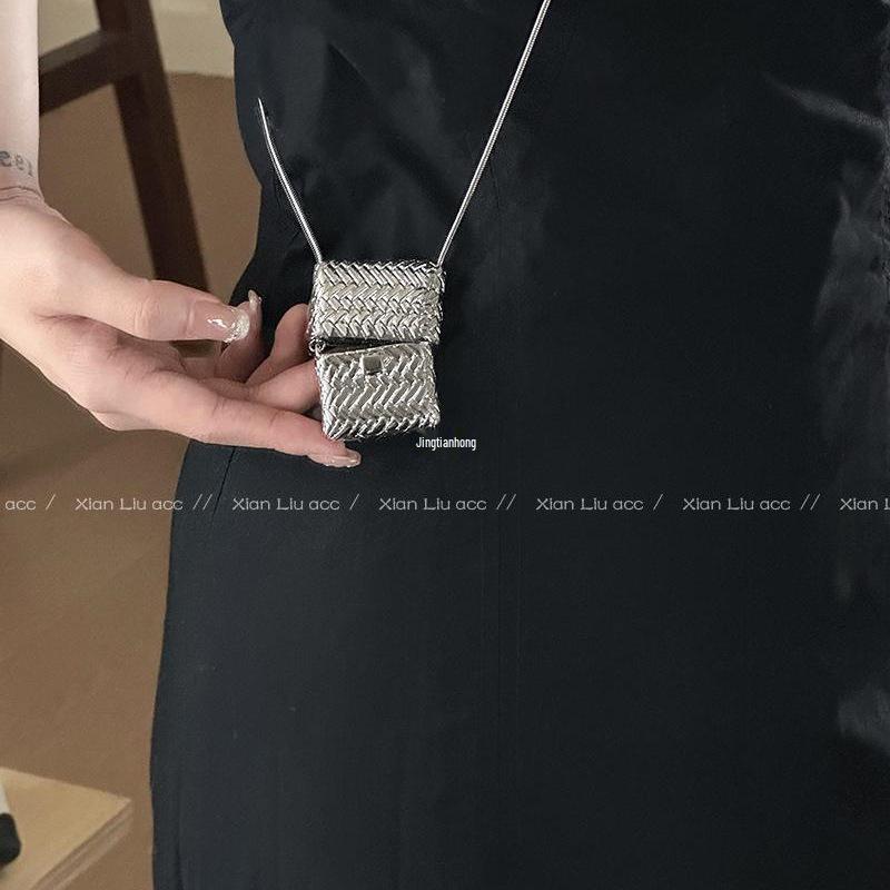 2025 Light Luxury Woven Bag Pendant Necklace for Women