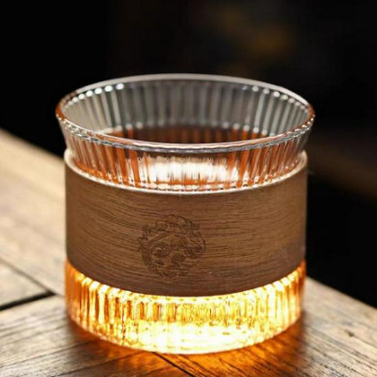 Glass Tea Infuser Pot, Striped Flower Pumpkin Design, Fire-Heated Tea Kettle