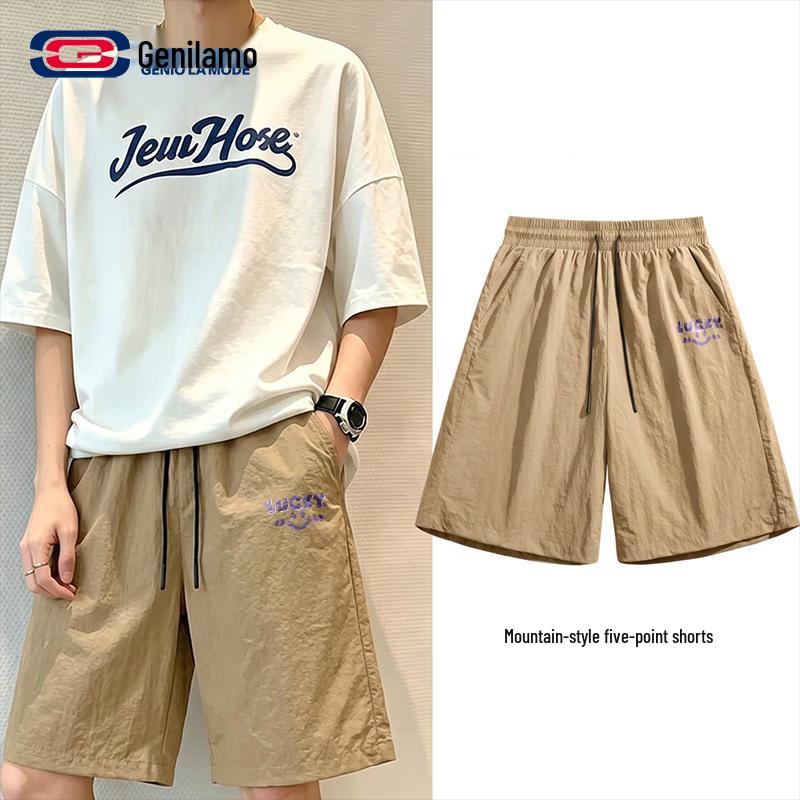 GENIOLAMODE Men s Ice Silk Breathable Sports Shorts 3XL