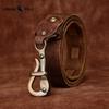 Vintage Distressed American Handmade Top-grain Cowhide Belt for Men