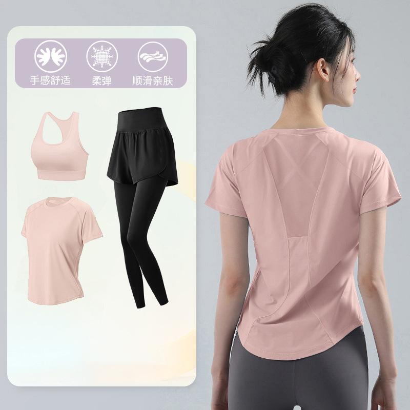 Tennis Suit Women's Short-sleeved Training Clothes Outdoor Running Quick-drying Clothes Thin Badminton T-shirt Fitness Clothes