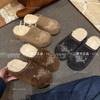Ruodan~ 2025 autumn and winter new lamb wool piled platform casual half-drag Boken shoes women's warm cotton slippers