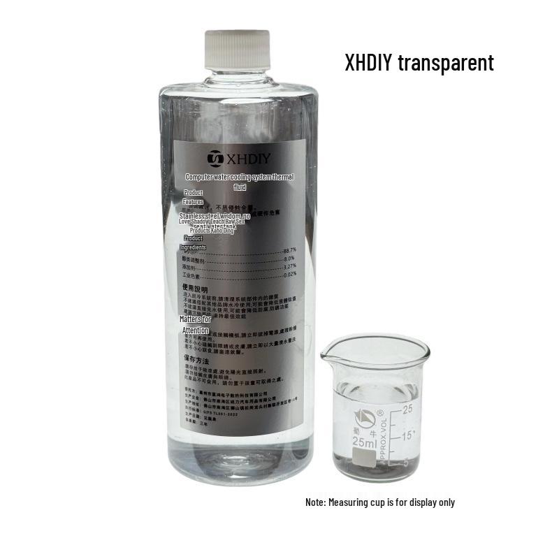 

XHDIY Низкопроводящая антикоррозийная жидкость для водяного охлаждения, Смешиваемая с медью и алюминием, УФ, Без пены прозрачный