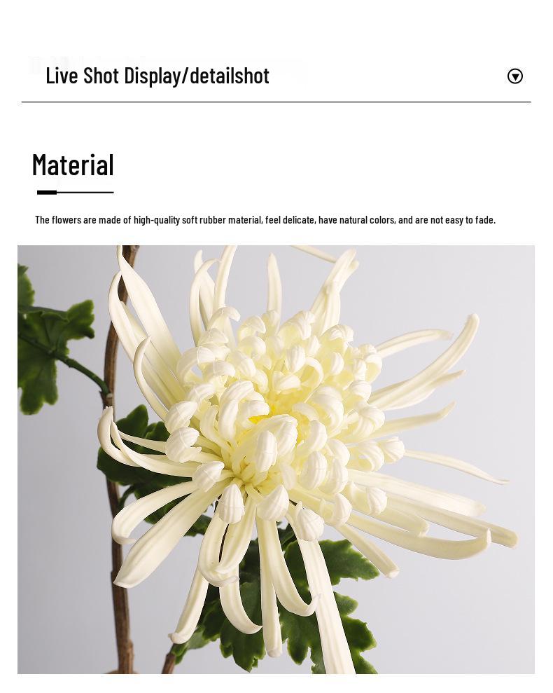 Realistic PU Chrysanthemum Artificial Flower for Wedding and Home Decor