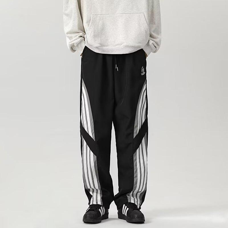 

Унисекс американские ретро-полосатые штаны десантника: Повседневный, широкий, быстросохнущий спортивный комбинезон XL