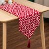 Table Runner Jacquard Bed Runner With Tassels Wedding Party Home Narrow Coffee Table Runners Modern For Dinning Table Decoration