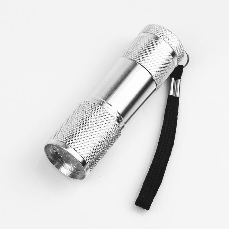 1/2/5Pcs 395nm UV Flashlight, 9LED Purple Light Anti-Skid Torch with Rope, Professional Portable Gadget