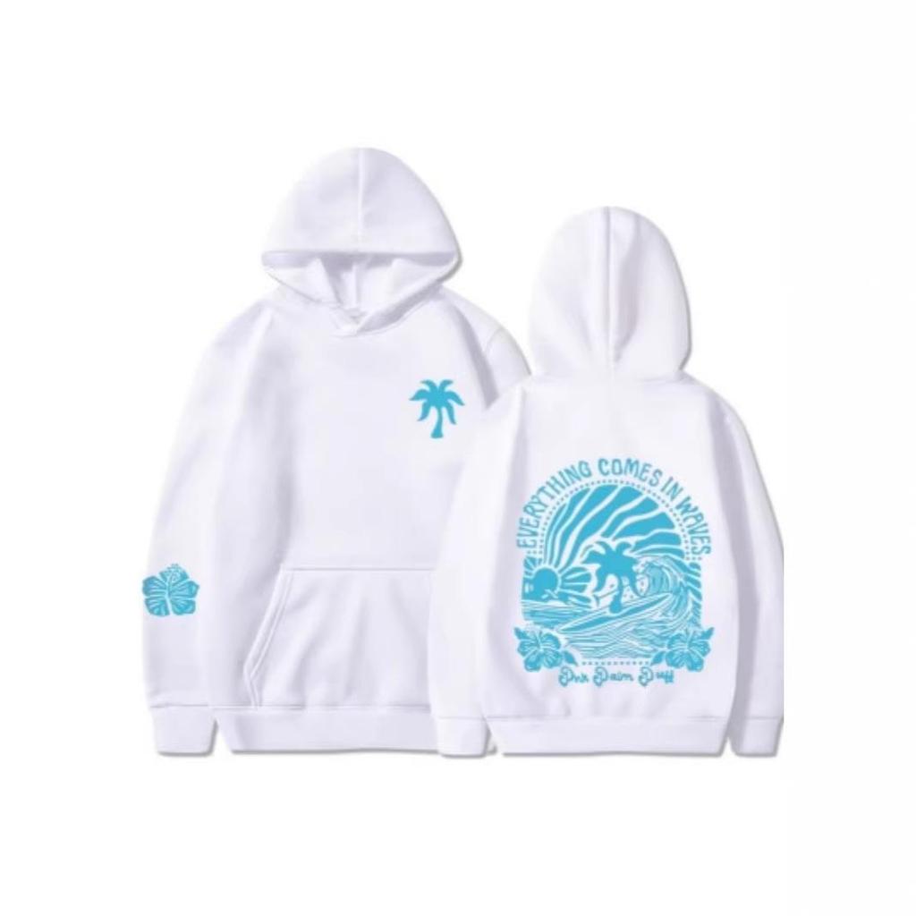 Multicolor Letter Print Casual Hooded Sweatshirt - European & American Style