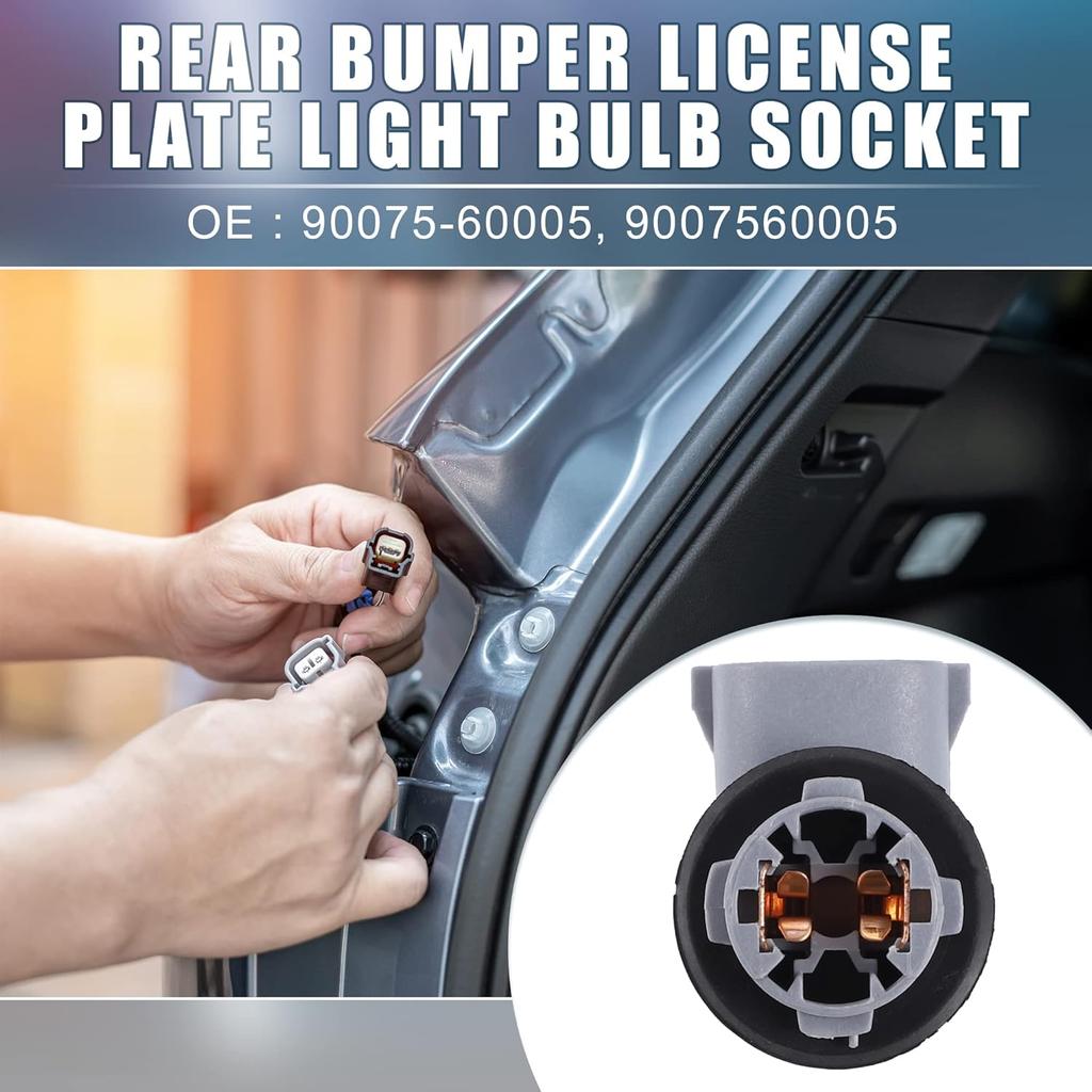 Car Rear Bumper License Plate Light Bulb Socket Connector 90075-60005 for Lexus GS350 09-11 for Lexus RX350 2007-2009