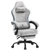 GTRACING Gaming Chair, Fabric Desk Chair with Ottoman, Ideal for Telework [Pocket Coils], Back Pain Relief, Sofa-Like Comfort, Non-Recycled Urethane,