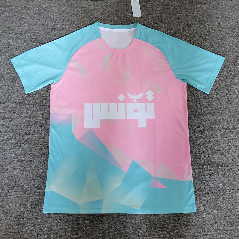 Mens Bamboo Fiber Short Sleeve Soccer Jersey Adult Football Training Match Wear In Purple Blue Pink Light