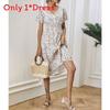 Polyester Floral Print A Line Dress With V Neck For Summer Casual Women