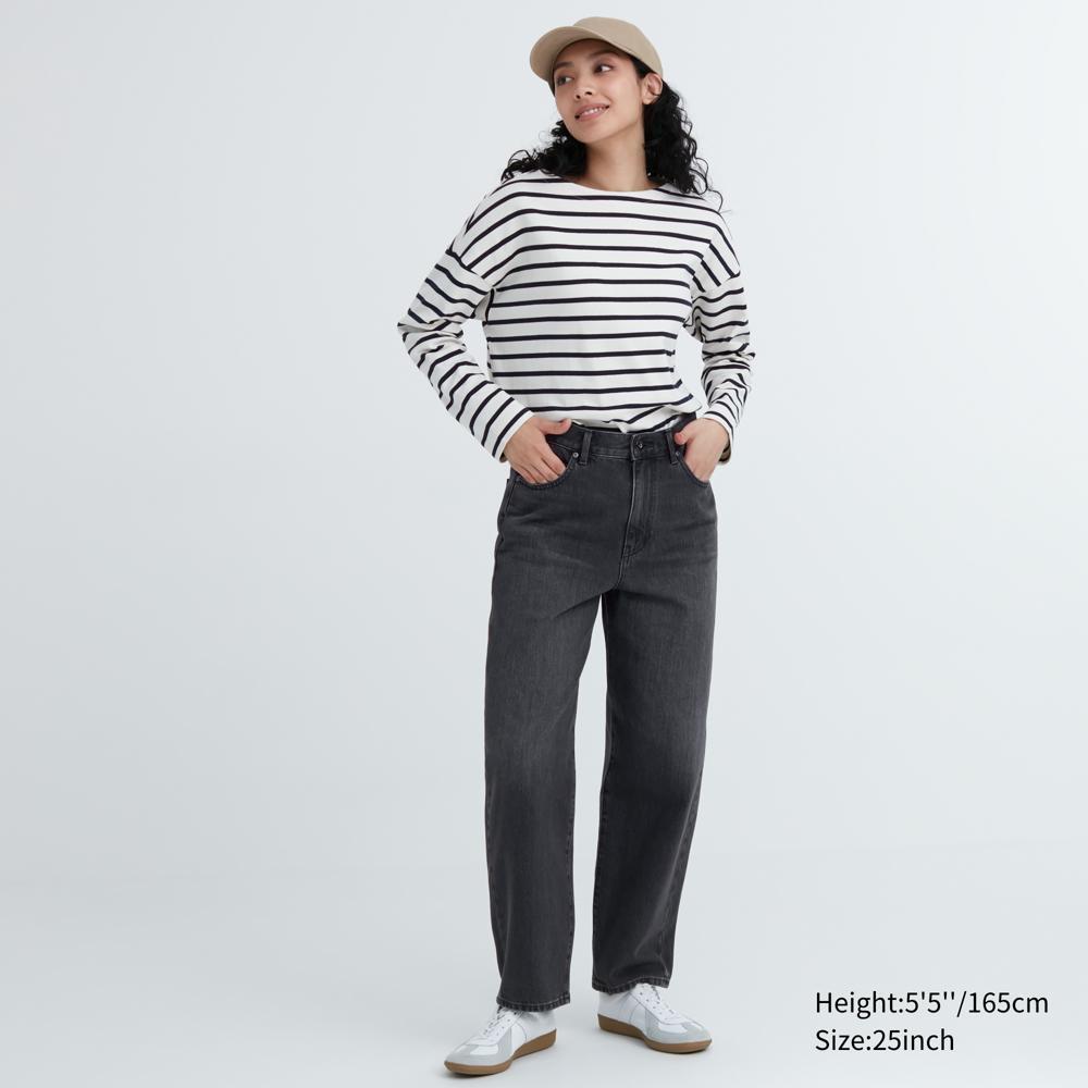 

ШИРОКИЕ ЗАУЖЕННЫЕ ДЖИНСЫ UNIQLO 07 GRAY/29inch