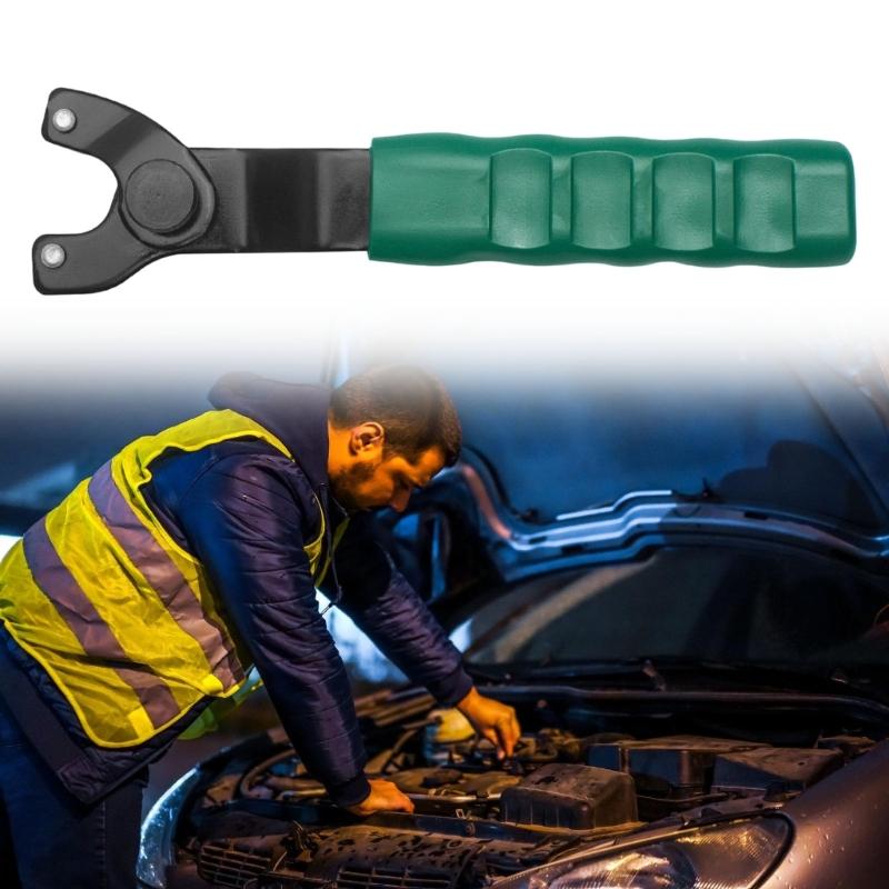 Industrial Angle Grinder Wrenches Tool Secure Nut Rotations System Reinforced Steel Frame Comfortable Slip Handle For Workshop Applications