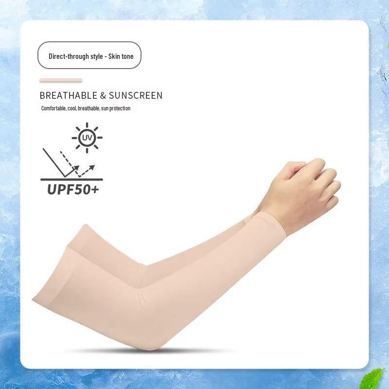 Ice Silk Anti-UV Sun Protection Sleeves for Men & Women – Cool Arm Covers for Driving