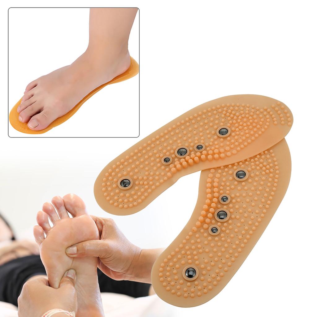 Shoes Comfort Pads Magnetic Therapy Magnet Health Care Foot Massage Insoles (3540(CN))