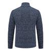 Men's Autumn/Winter Stand-Up Collar Zipper Cardigan Jacket with Velvet Knit