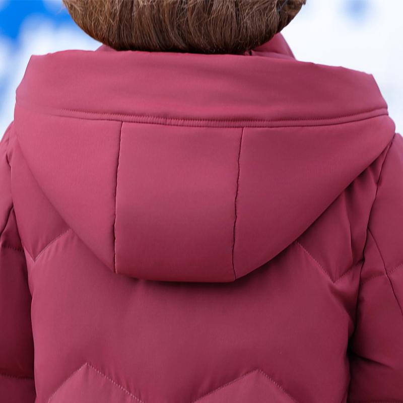 Winter Down Coats for Women Vintage Parkas Hooded Elegant Thick Warm Middle Age Women's Down Jackets Embroidery Outerwears