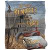 JQ Licensing Memories On The Farm Silky Tractor Supersoft Blanket