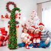150cm Adjustable Artificial Christmas Tree with Round Sequins and Curved Top Slim Design for Indoor Seasonal Decoration
