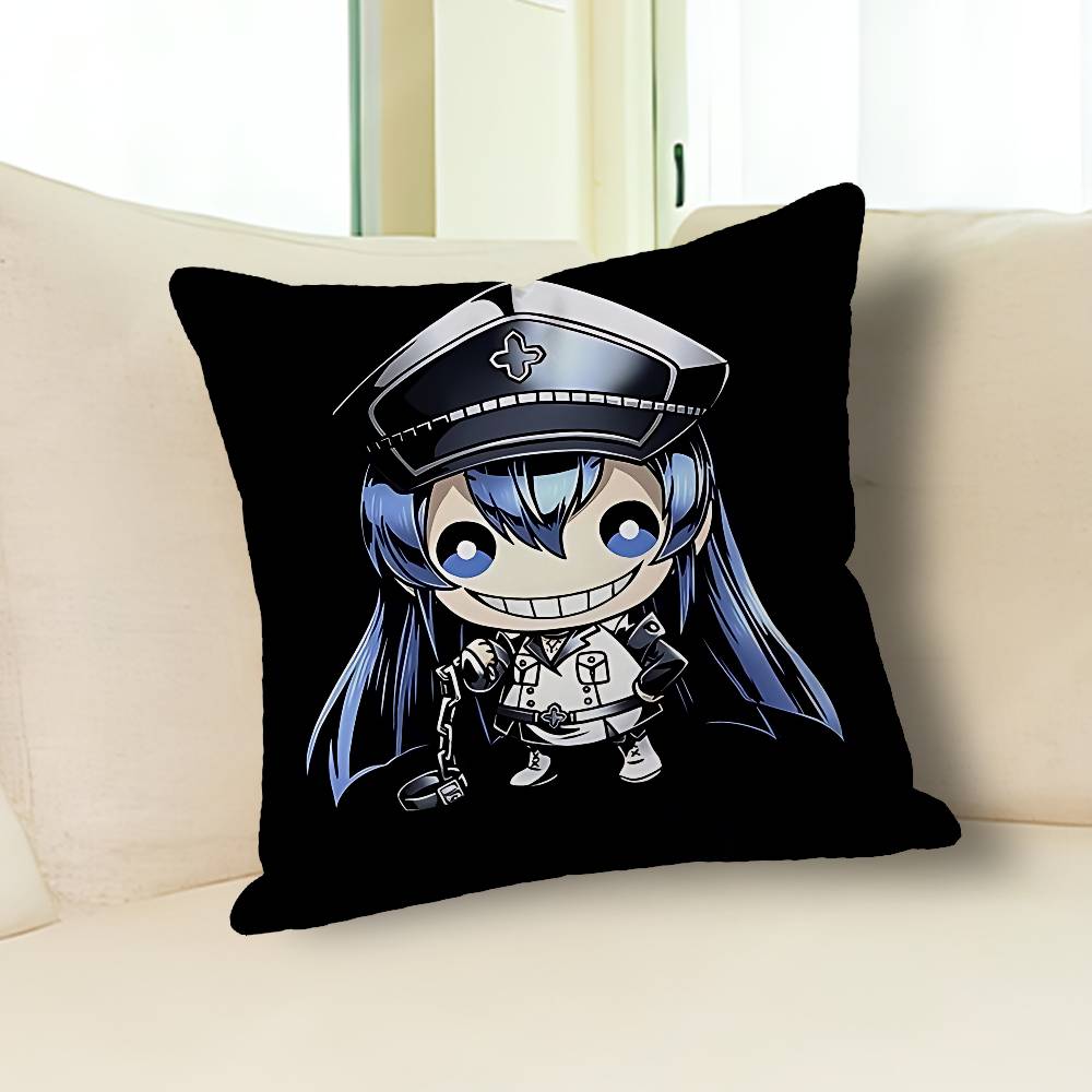 Cool E-Esdeath Kill Anime Berühmtheit Merchandise All-Match Bedruckter Kissenbezug Sofa Auto Büro Zimmer Dekoration Schutz