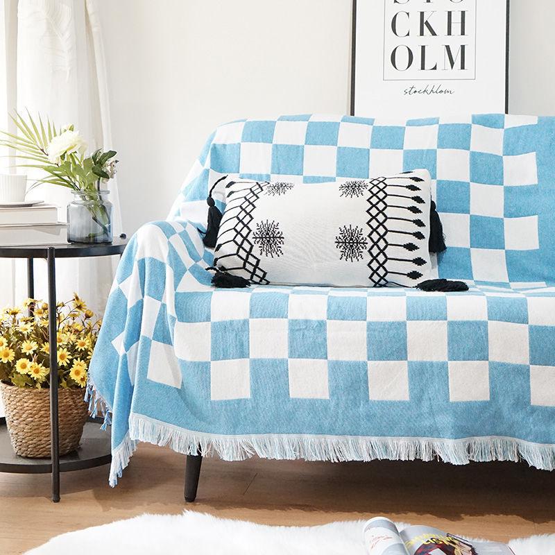 Jednoduchá moderní móda Dekorační deka na pohovku Ručník na pohovku Potah na pohovku Celoplošný Šachovnice