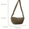 Large Capacity Women's Crossbody Bag Soft Cott-padded Jacket Bag Lightweight Waterproof Dumplings Bag For Women